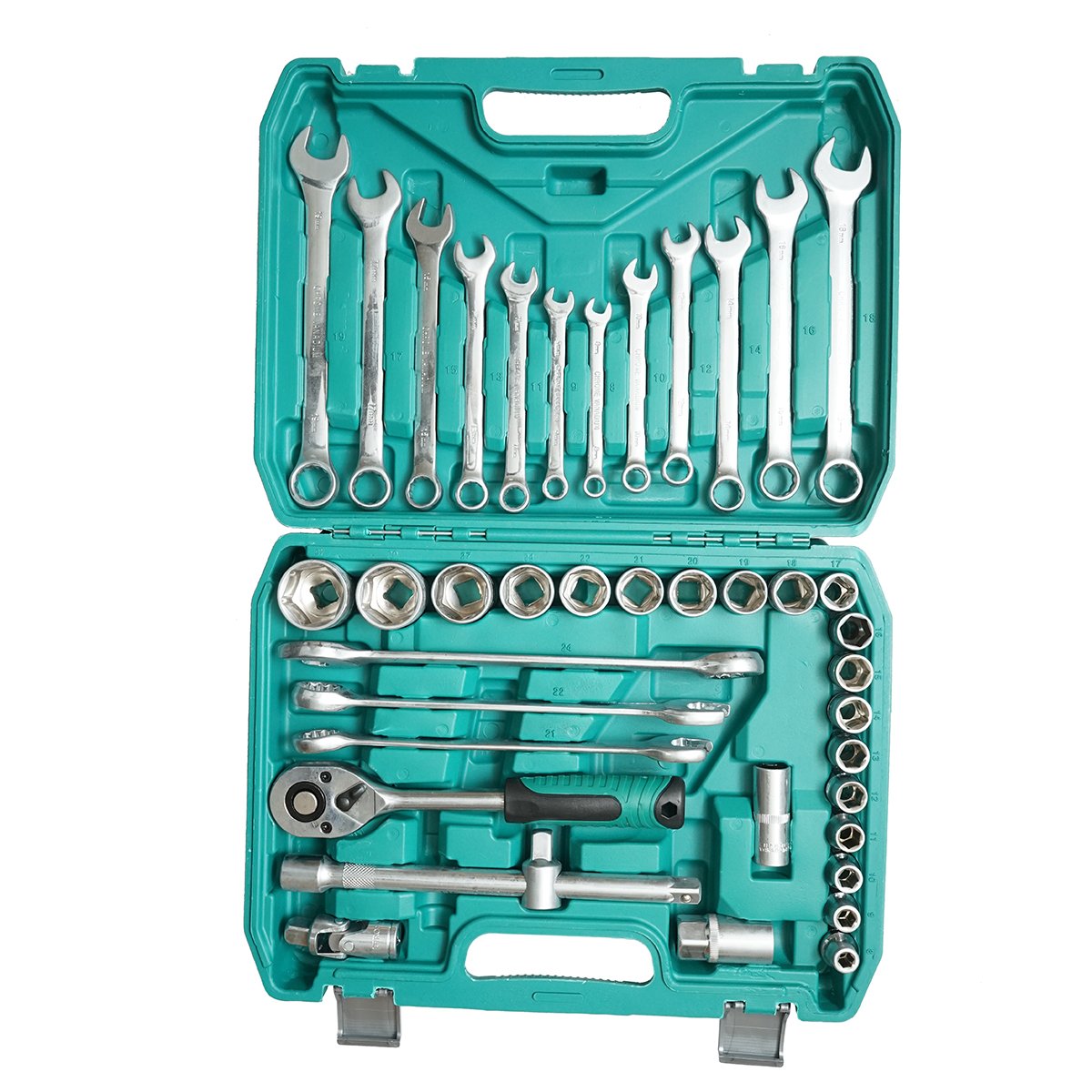 Trusa chei tubulare 8-32mm si chei fixe combinate 8-24mm, antrenor cu clichet 41 piese Breckner Germany